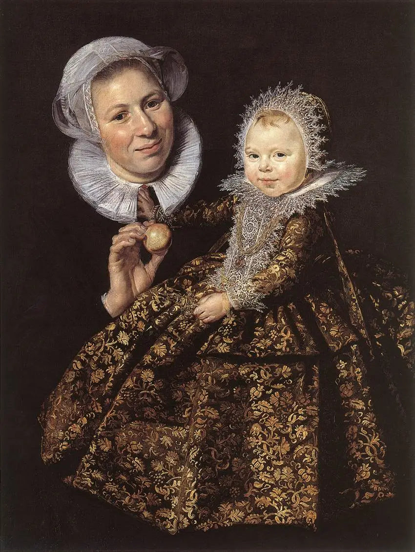 Catharina Hooft et sa nourrice - Frans Hals image 1 reproduction de peinture à l’huile