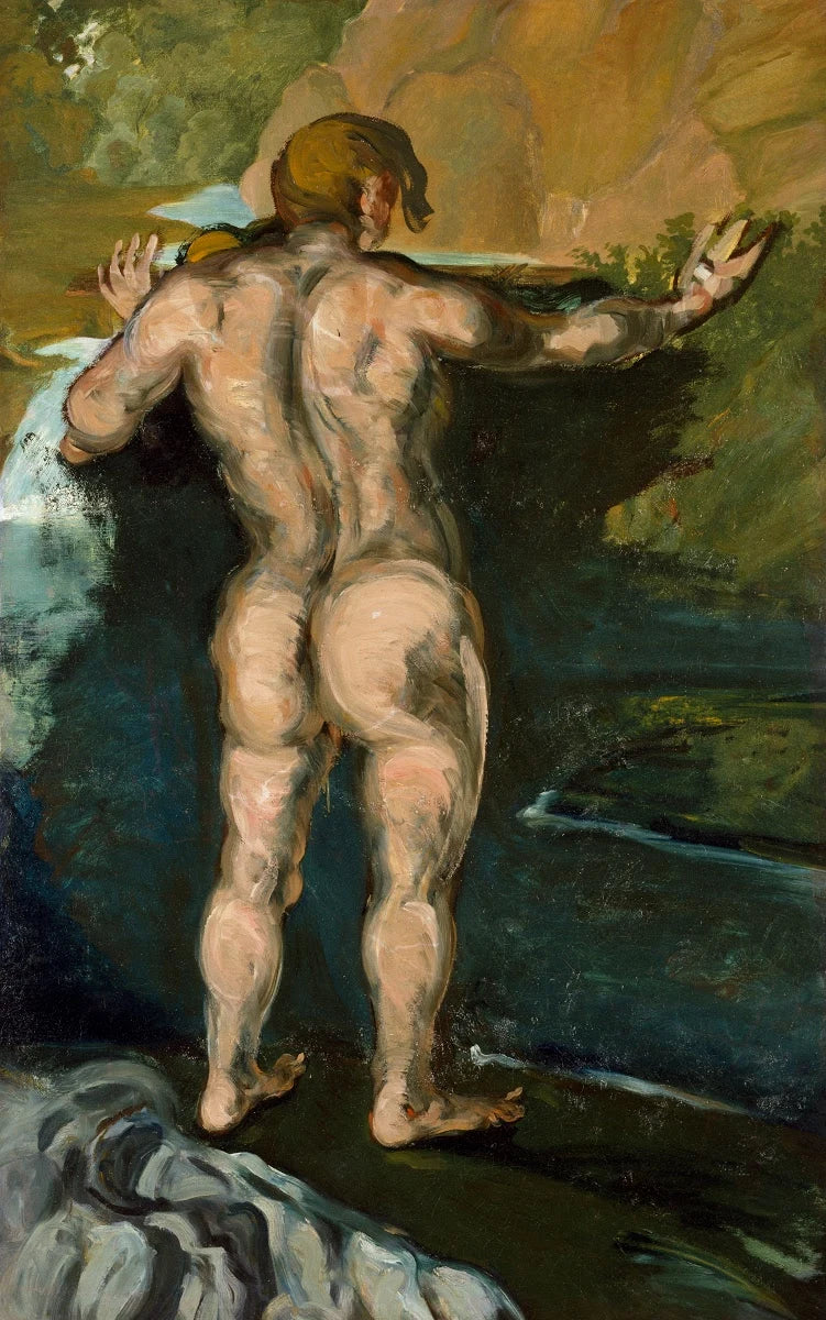 바위 위의 목욕하는 사람 - Paul Cézanne