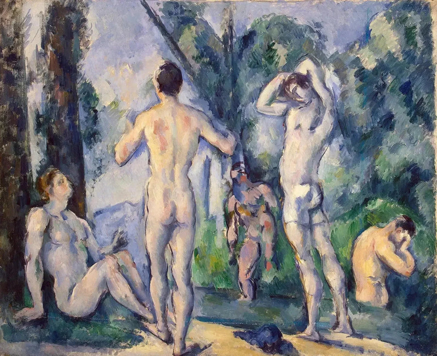 야외에서 목욕하는 사람들 - Paul Cézanne