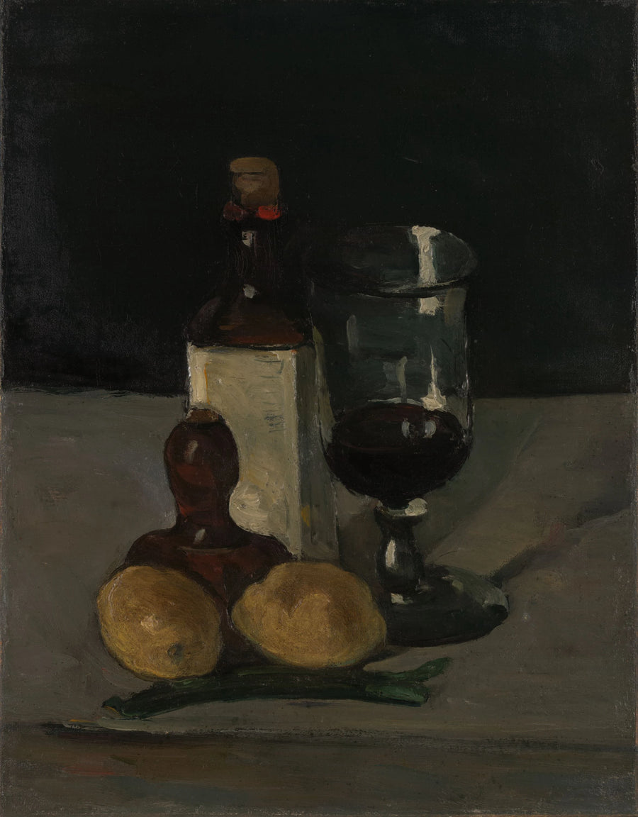 병, 유리잔 그리고 레몬 - Paul Cézanne