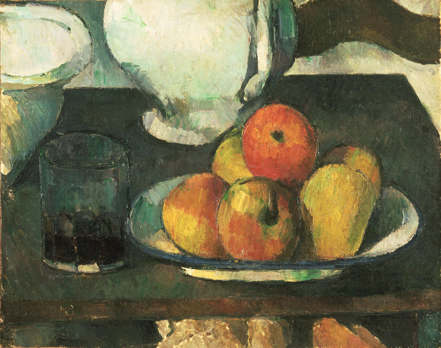 과일과 와인잔이 있는 정물 - Paul Cézanne