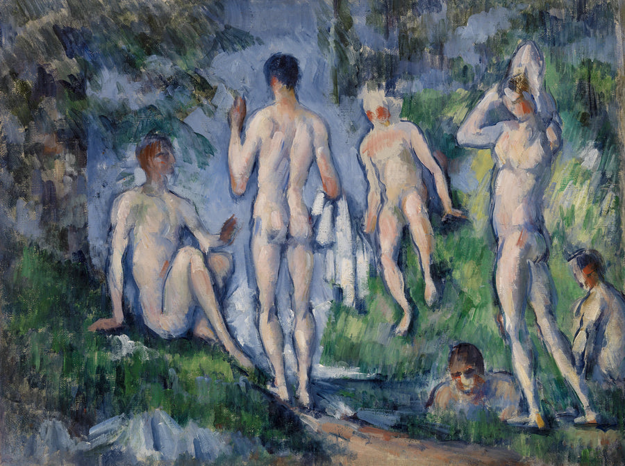 목욕하는 사람들 그룹 - Paul Cézanne