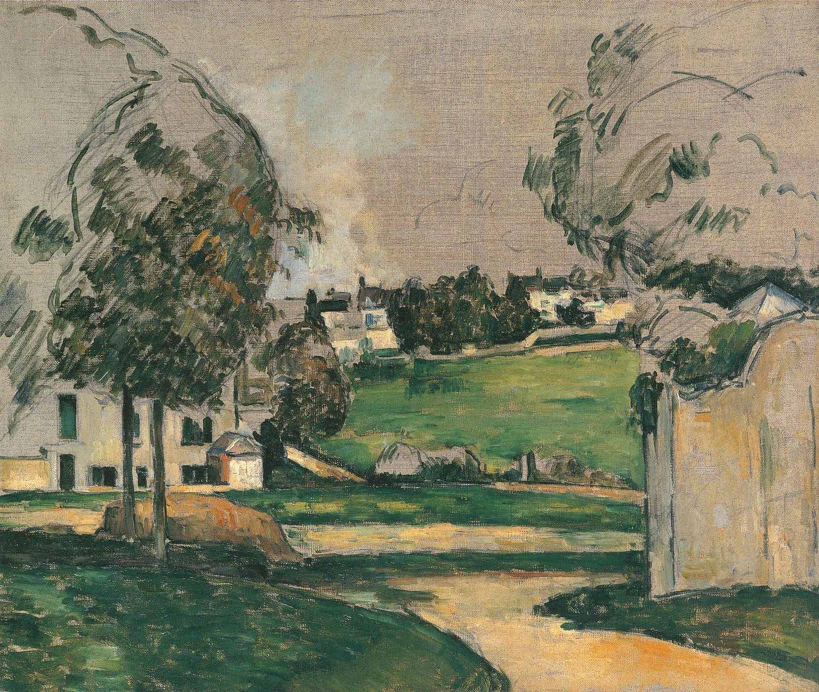 Paysage du Nord vers 1885, Paul Cézanne, Kagoshima City Museum of Art – reproduction peinture à l’huile sur toile
