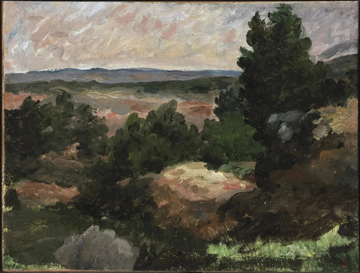 풍경, 1865년경 - Paul Cézanne