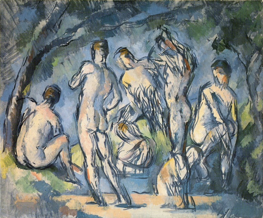 일곱 명의 목욕하는 사람들 그룹 - Paul Cézanne
