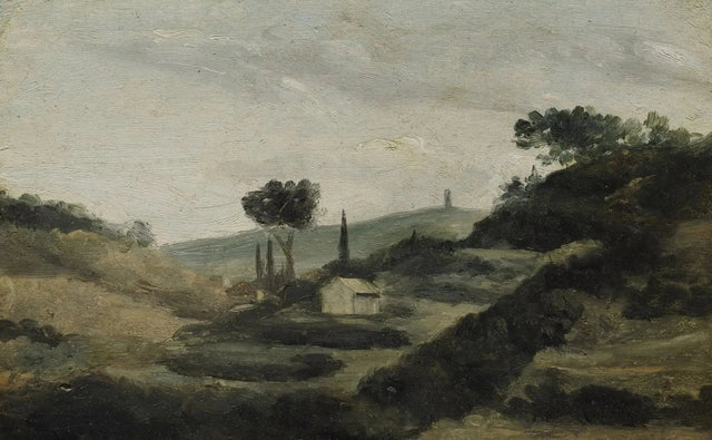 Aix 시골에서 Caesar's Tower까지의 풍경, 1862년경 - Paul Cézanne