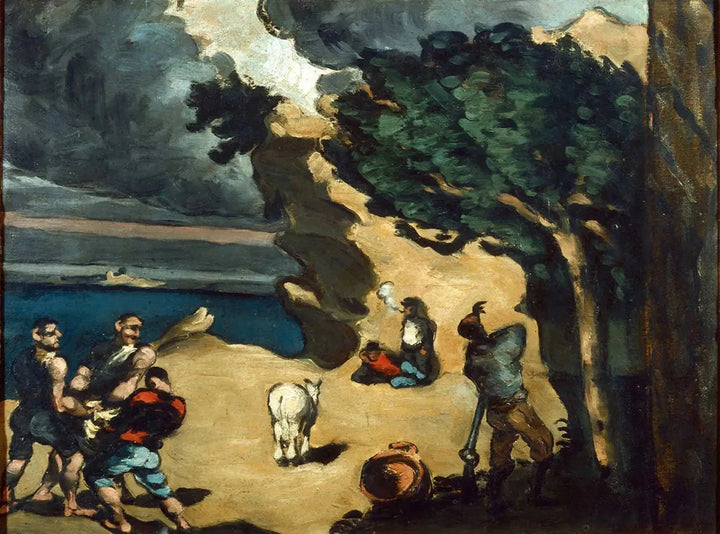 도둑과 당나귀, 1870년경 - Paul Cézanne