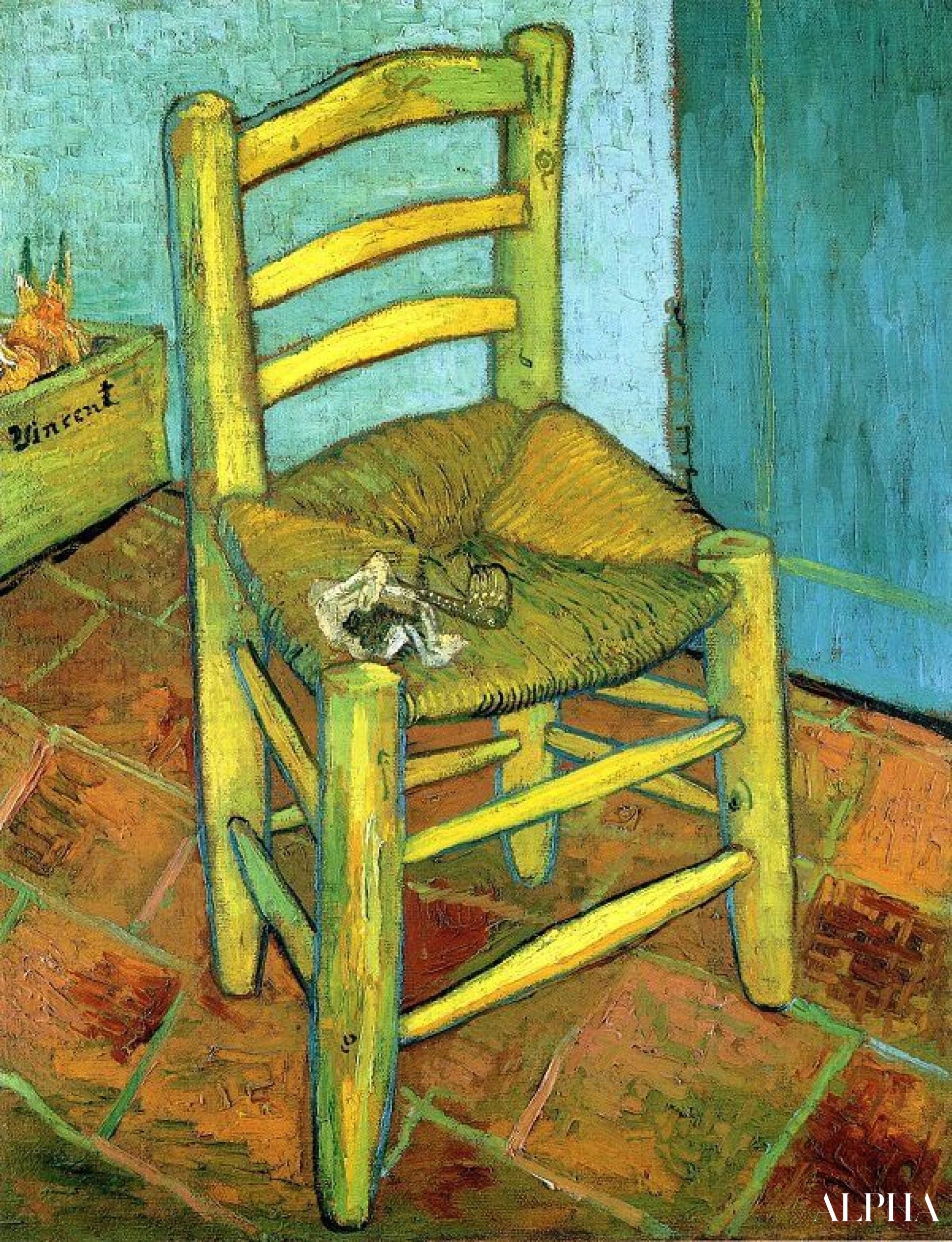 Chaise de Vincent avec une pipe - Van Gogh - Reproductions de tableaux et peintures haut de gamme