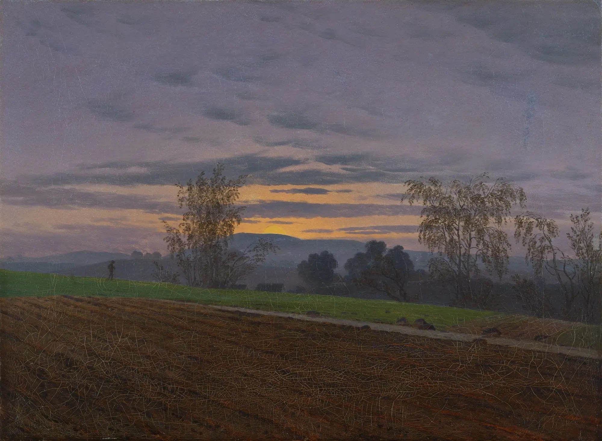 Champ labouré - Caspar David Friedrich image 1 copie peinte à la main à l’huile