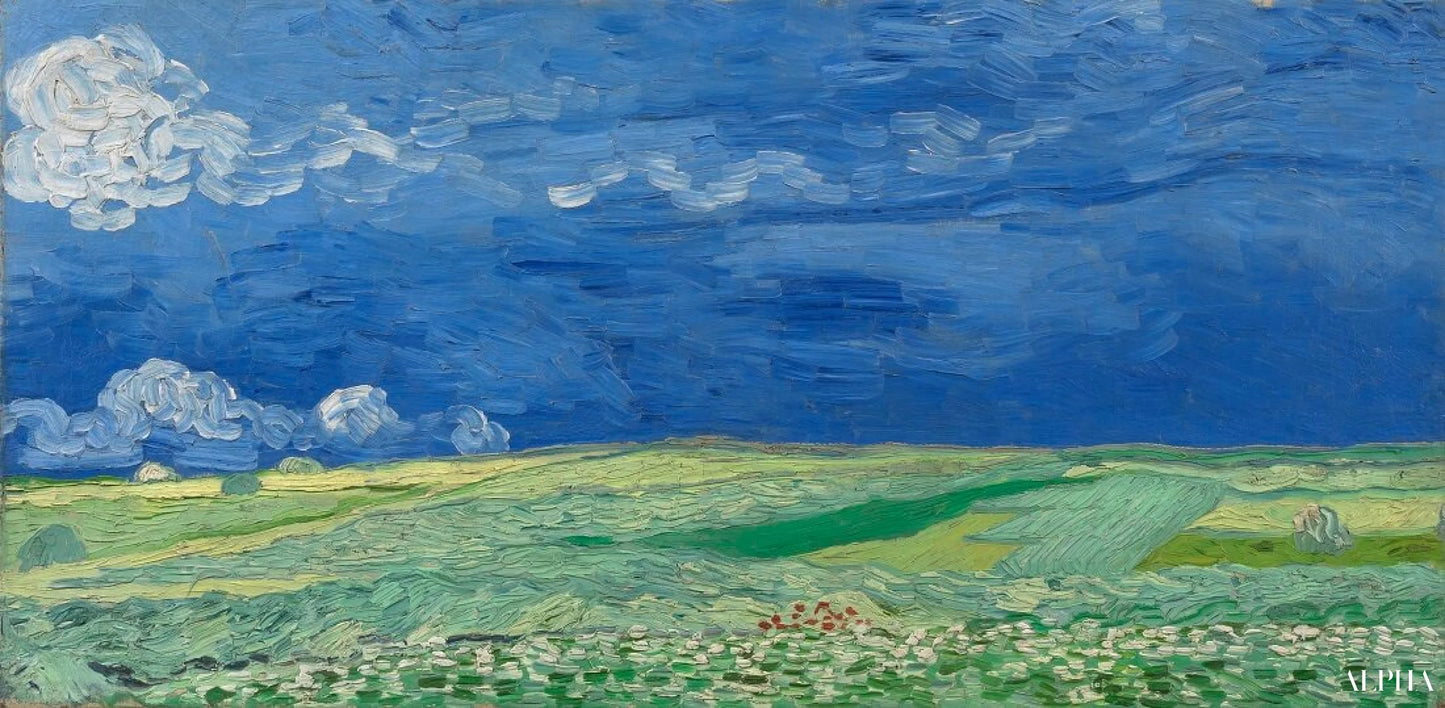 Champ sous des nuages d'orage - Van Gogh - Reproductions de tableaux et peintures haut de gamme