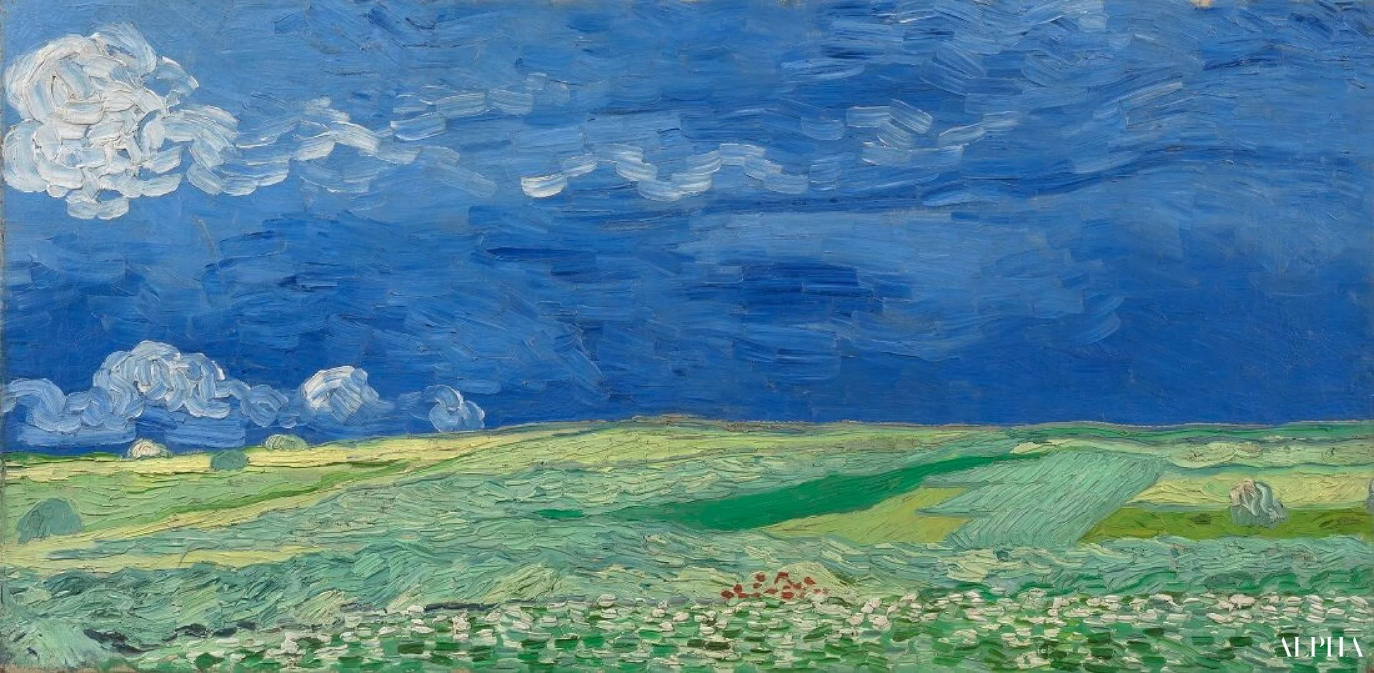 Champ sous des nuages d'orage - Van Gogh - Reproductions de tableaux et peintures haut de gamme