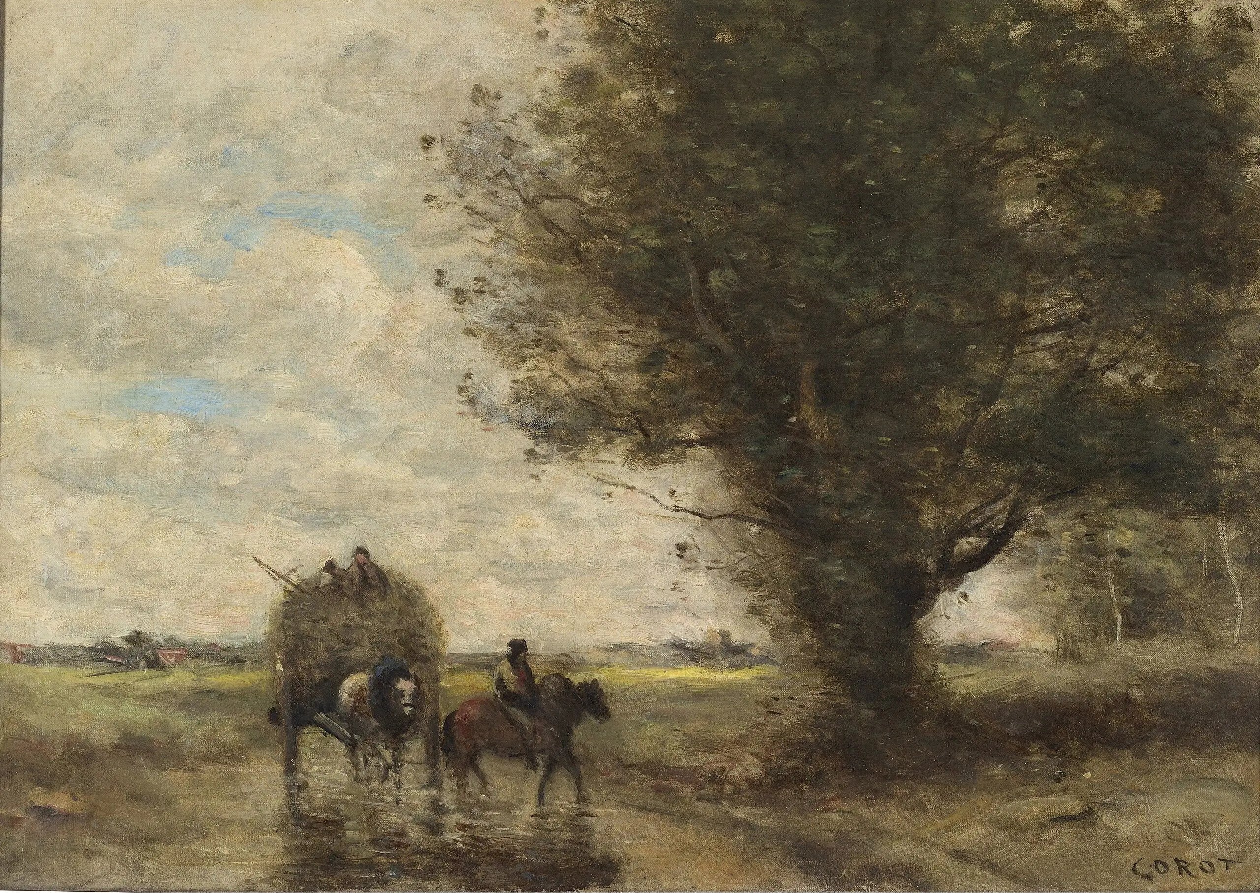 Charette à foin - Jean-Baptiste Camille Corot - Alpha Reproduction
