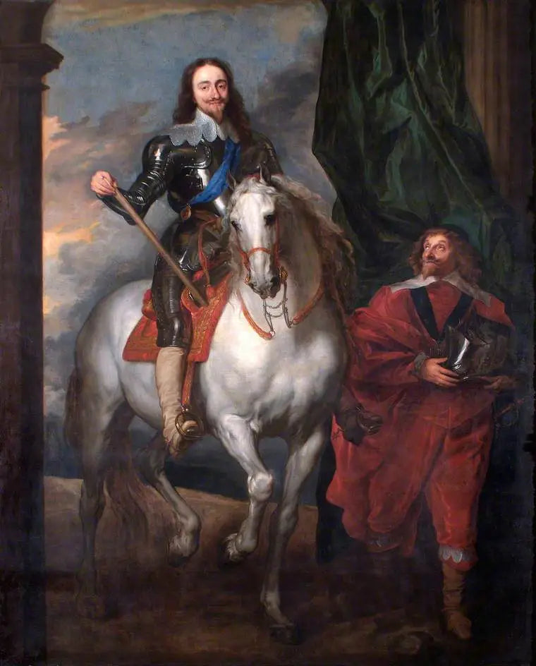 찰스 1세 (1600-1649), 마이클 드 생토아니에 타고 있는 말 위의 모습 - 안토니 반 다이크

Source:
Charles Ier (1600-1649), à cheval avec Monsieur de Saint-Antoine - Antoine van Dyck
