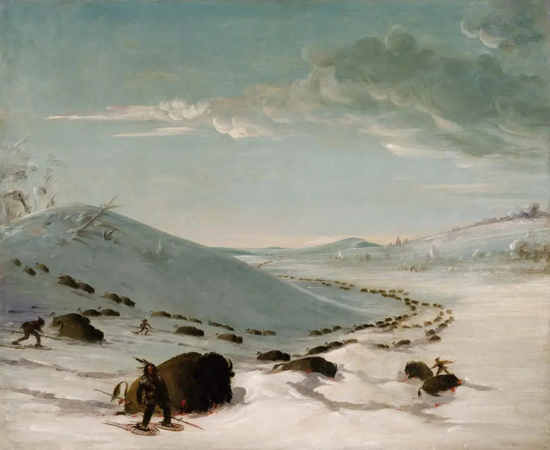 겨울 사슴 사냥, 눈신을 신은 인디언들 - 조지 캐틀린

Source:
Chasse au bison en hiver, Indiens en raquettes - George Catlin