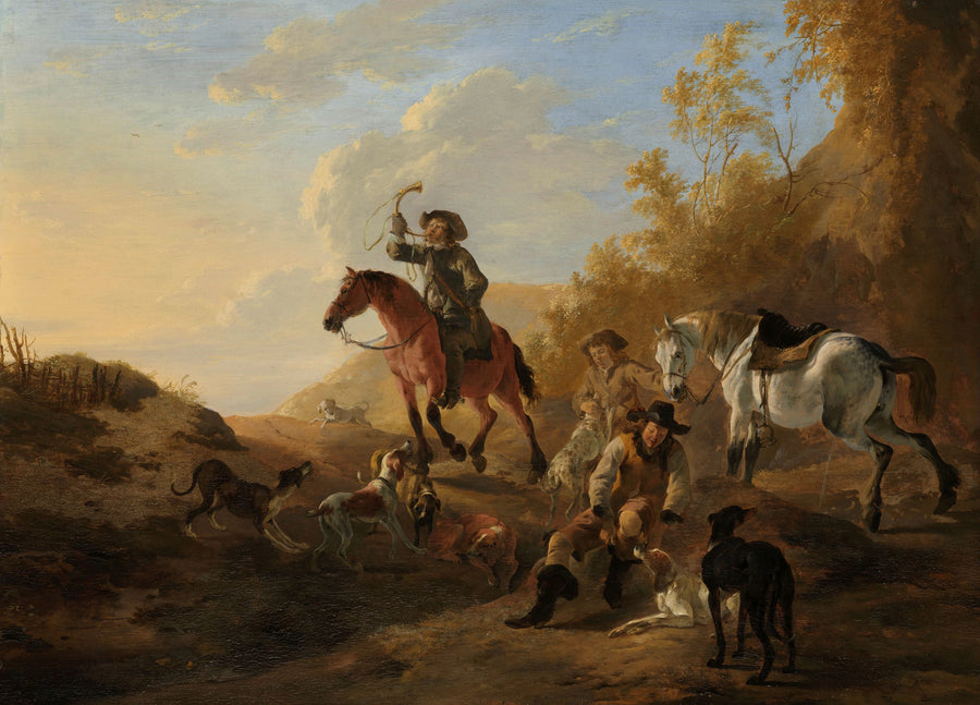 Chasseurs au repos - Dirck Stoop