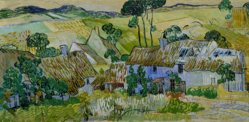 Chaumières sur une colline - Vincent van Gogh image 1 reproduction artisanale de tableau
