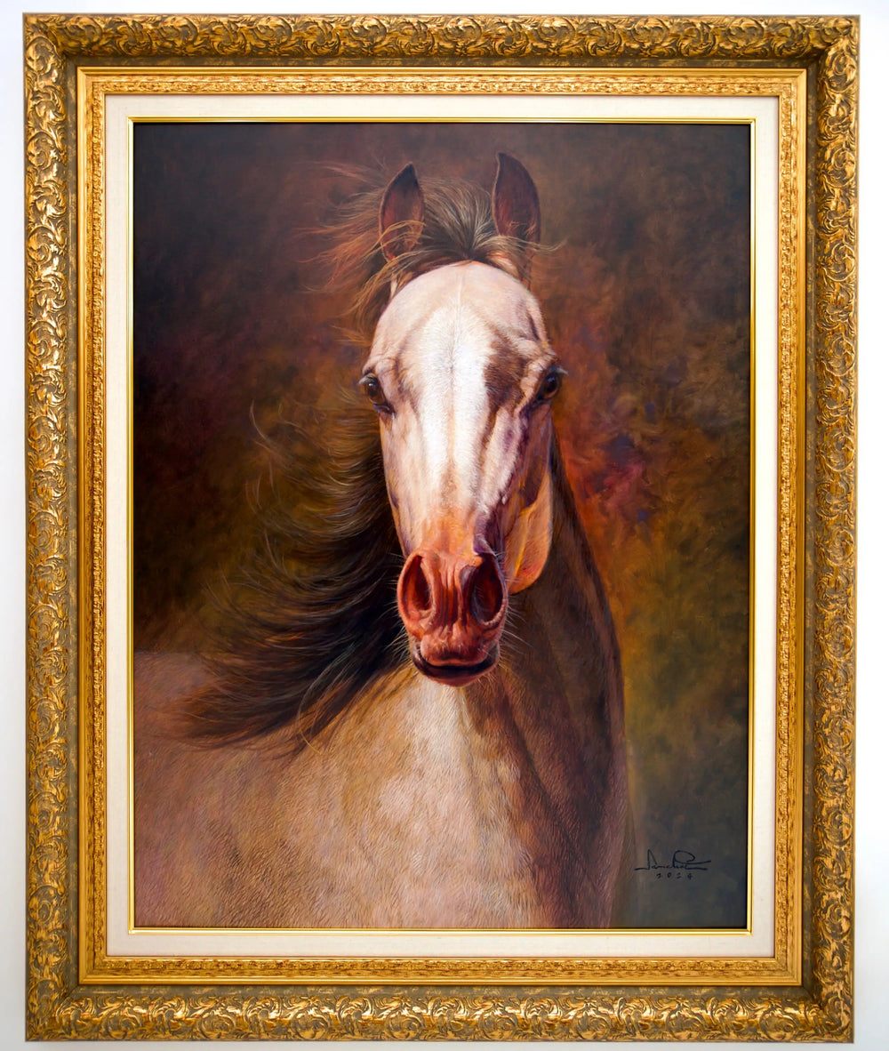 Cheval | 100 x 130 cm image 1 copie peinte à la main à l’huile