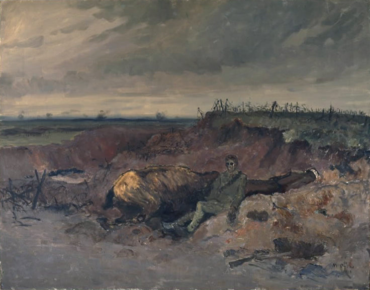 Cheval mort et cavalier dans une tranchée - Maurice Galbraith Cullen image 1 reproduction réalisée par Alpha Reproduction