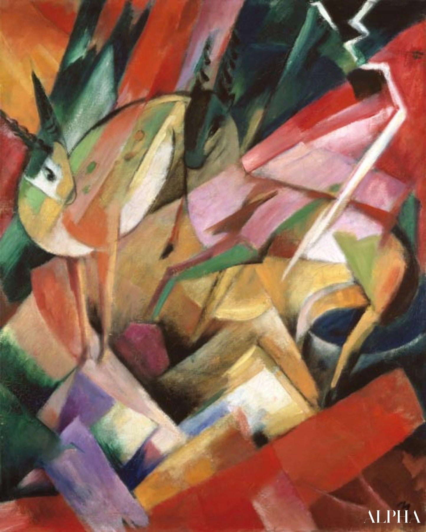 Chèvres de montagne - Franz Marc - Reproductions de tableaux et peintures haut de gamme