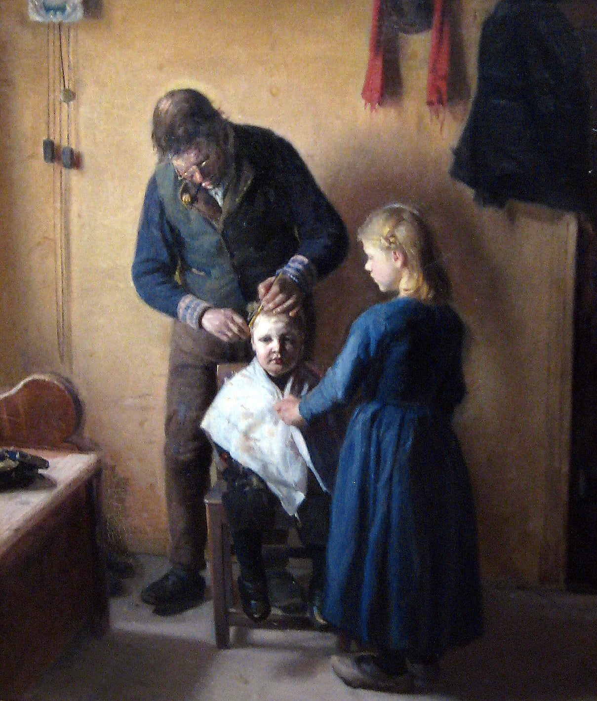 Chez le coiffeur - Anna Ancher image 1 tableau peint à l’huile sur toile