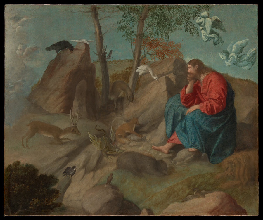 Christ in the Wilderness - Moretto da Brescia (Alessandro Bonvicino)