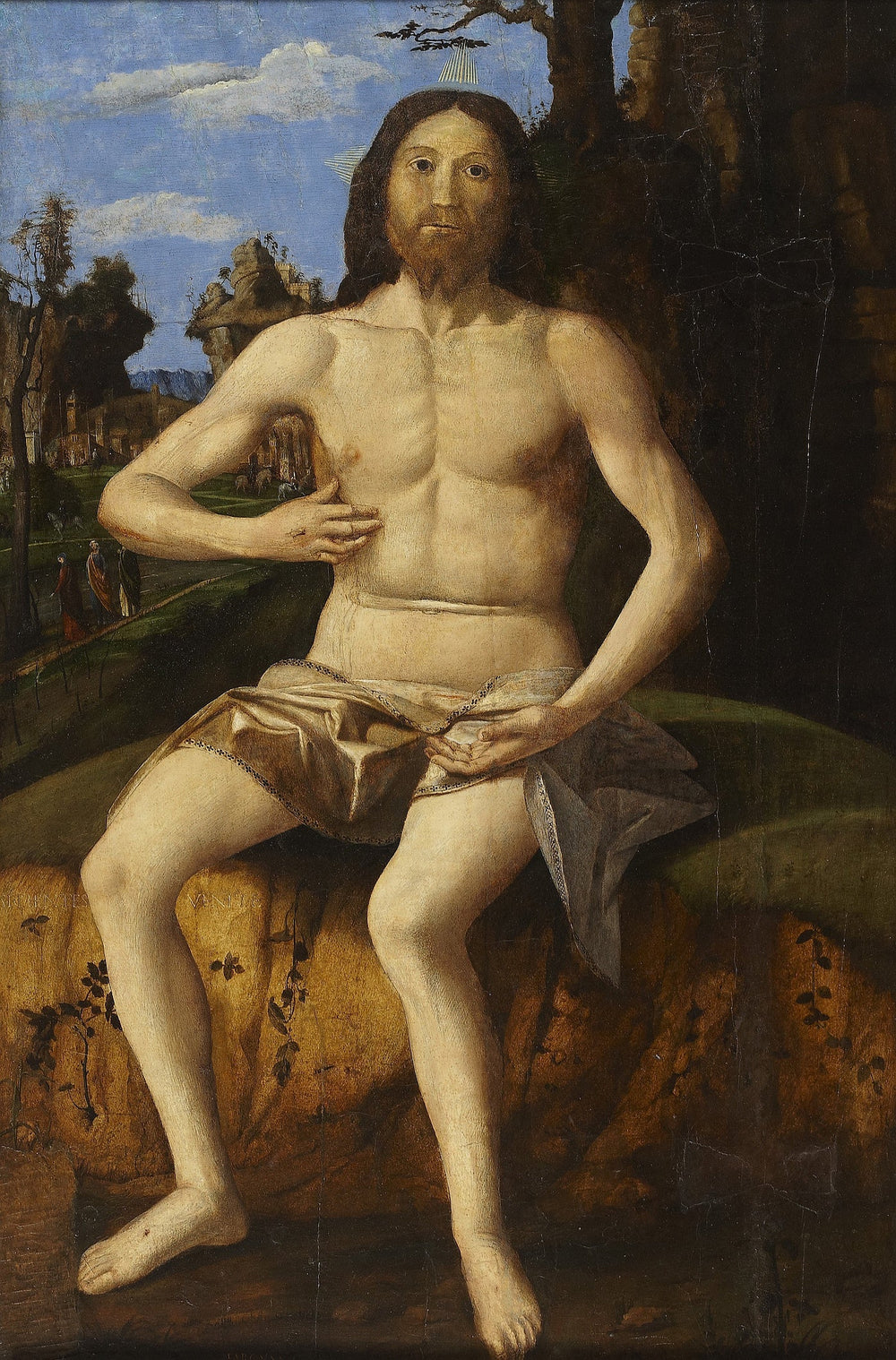 Christ ressuscité - Marco Basaiti image 1 copie de tableau peinte à la main