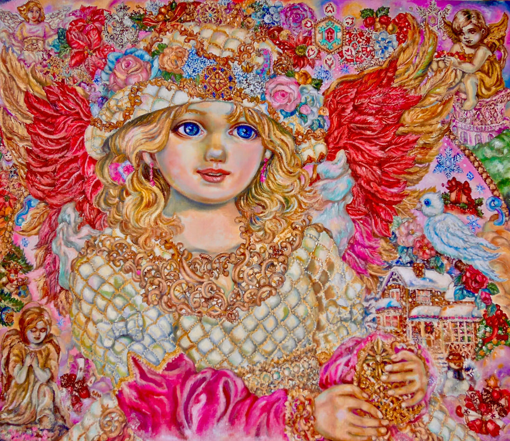 Christmas angel - Yumi Sugai image 1 reproduction de peinture à l’huile