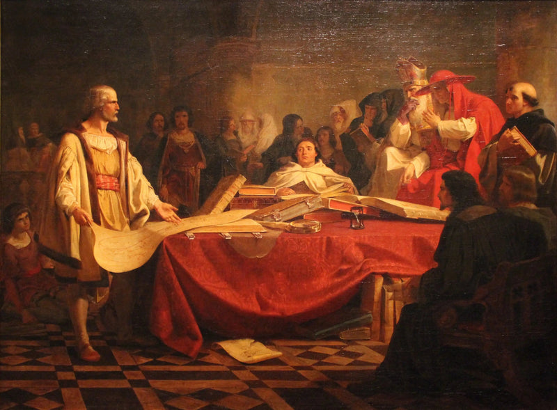 크리스토퍼 콜럼버스가 살라망카 의회 앞에 서다 - 에마누엘 로우이츠

Source:
Christophe Colomb devant le conseil de Salamanque - Emanuel Leutze