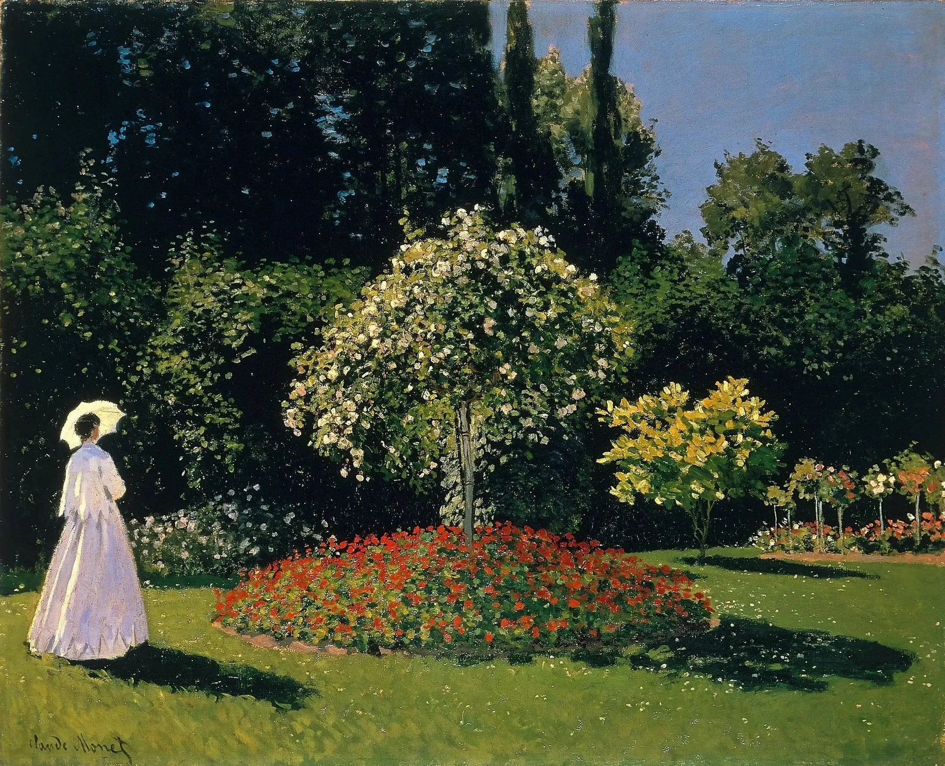 Dame dans un jardin à Sainte-Adresse W68 par Claude Monet, 1867, musée de l’Ermitage
