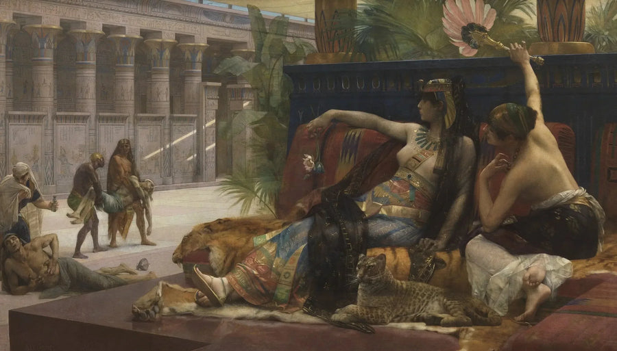 클레오파트라는 사형수들에게 독을 강요하다 - 알렉상드르 카바넬

Source:
Cléopâtre impose des poisons sur des condamnés à mort - Alexandre Cabanel