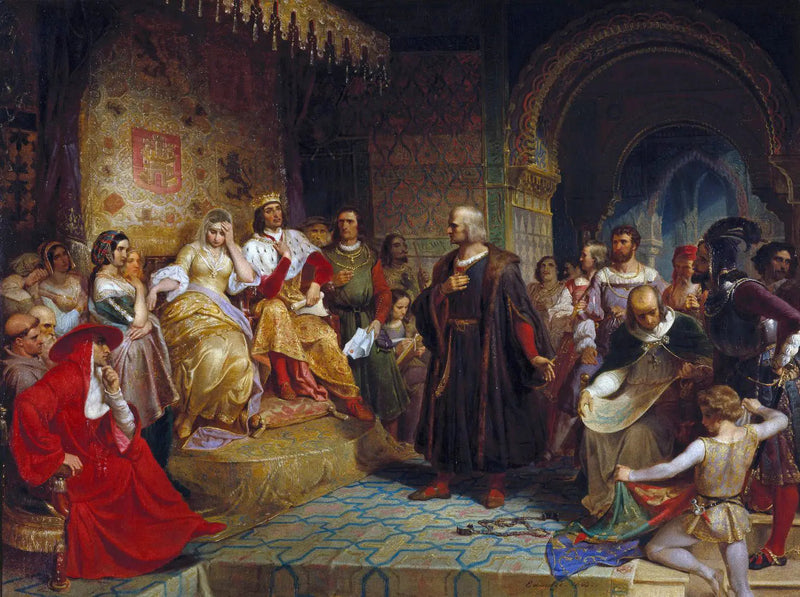 여왕 앞의 콜롬 - 에마누엘 로우차이

Source:
Colomb devant la reine - Emanuel Leutze