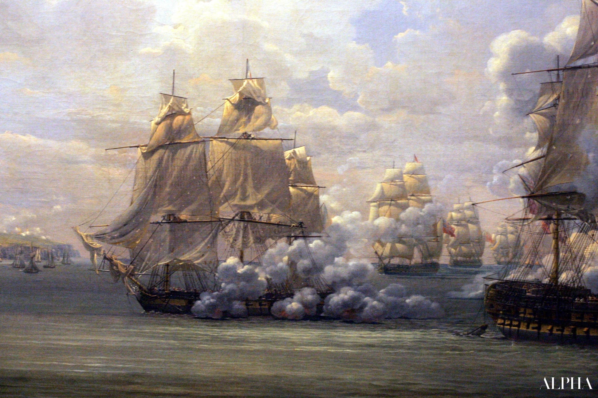 Combat de la poursuivante - Louis Philippe Crepin - Reproductions de tableaux et peintures haut de gamme