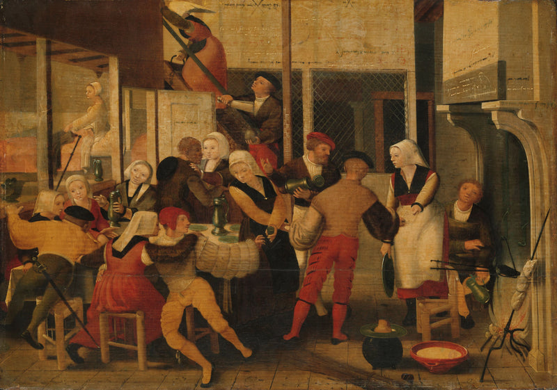 Compagnie dans un bordel - Monogrammiste de Brunswick
