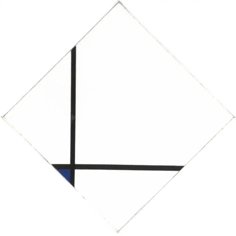 파란색이 있는 구성 - 피에트 몬드리안