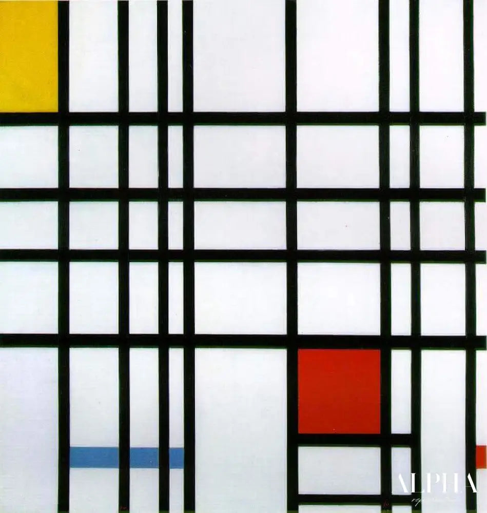 Composition avec du rouge du jaune et du bleu - Mondrian - Reproductions de tableaux et peintures haut de gamme