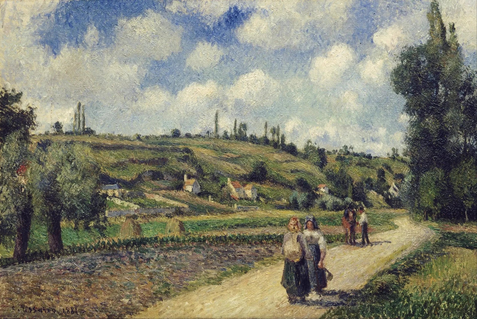 Côte du Valhermeil, Auvers-sur-Oise - Camille Pissarro image 1 reproduction artisanale de tableau
