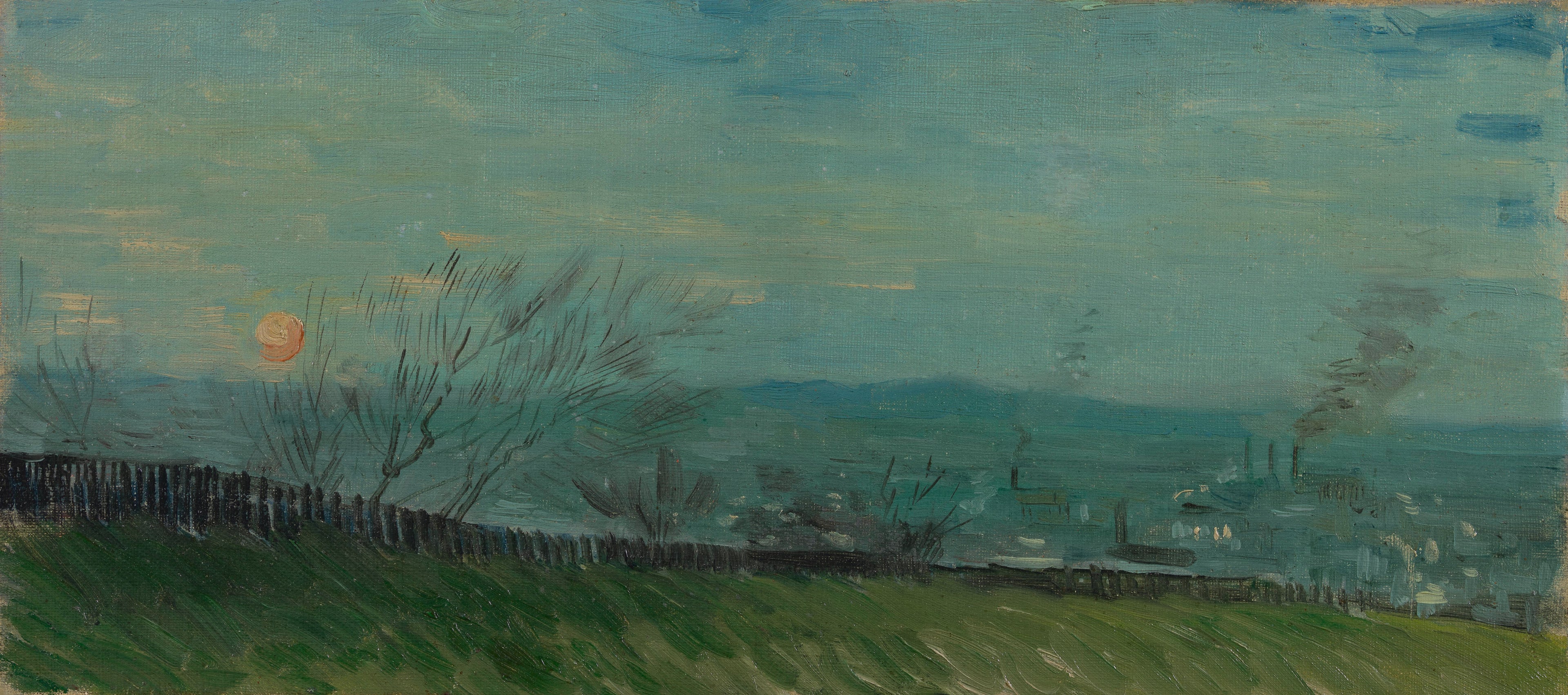 Reproduction du tableau « Coucher de soleil à Montmartre - Vincent van Gogh » par Alpha Reproduction en peinture à l’huile