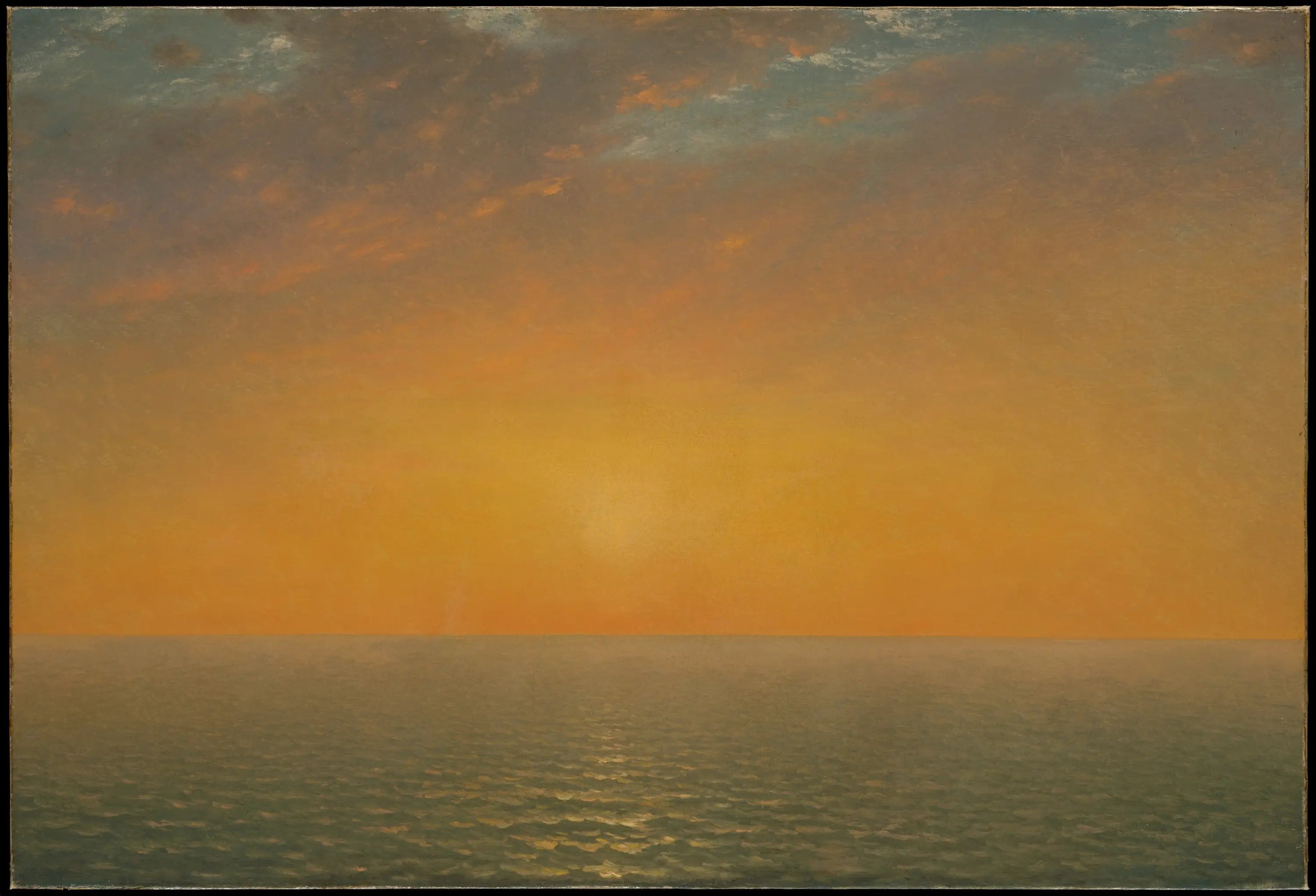 Coucher de soleil sur la mer - John Frederick Kensett image 1 reproduction de peinture à l’huile