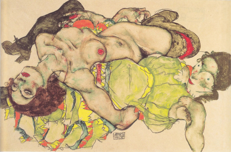사랑에 빠진 여성 커플 - 에곤 쉴레