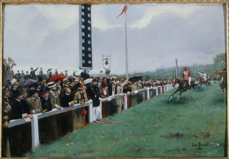 롱샹에서의 경주; 말이 결승선에 도착하는 모습 - 장 베로

Source:
Cours à Longchamp ; l'arrivée au poteau - Jean Béraud