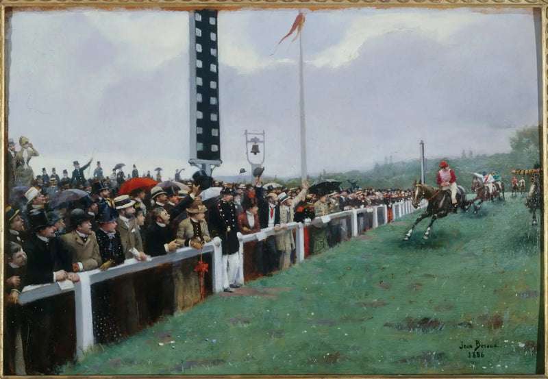 롱샹에서의 경주; 말이 결승선에 도착하는 모습 - 장 베로

Source:
Cours à Longchamp ; l'arrivée au poteau - Jean Béraud