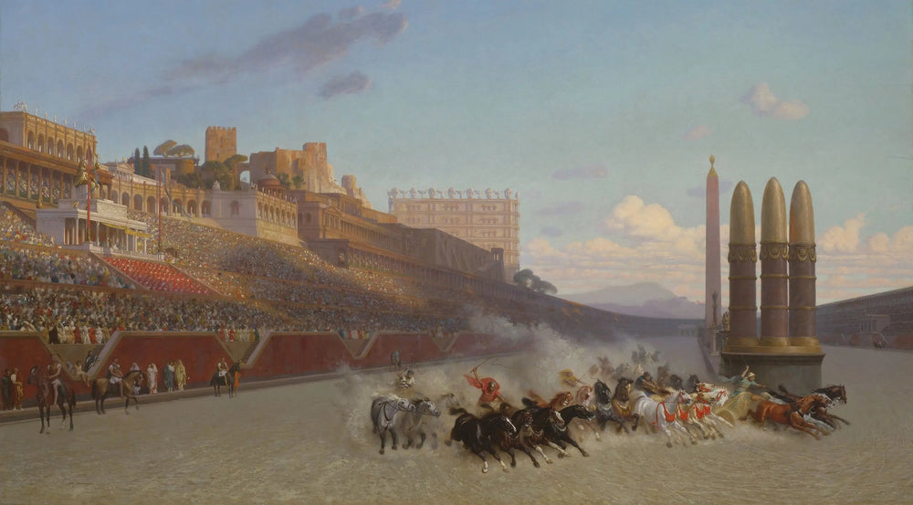 Course de chars - Jean-Léon Gérôme image 1 copie de tableau peinte à la main