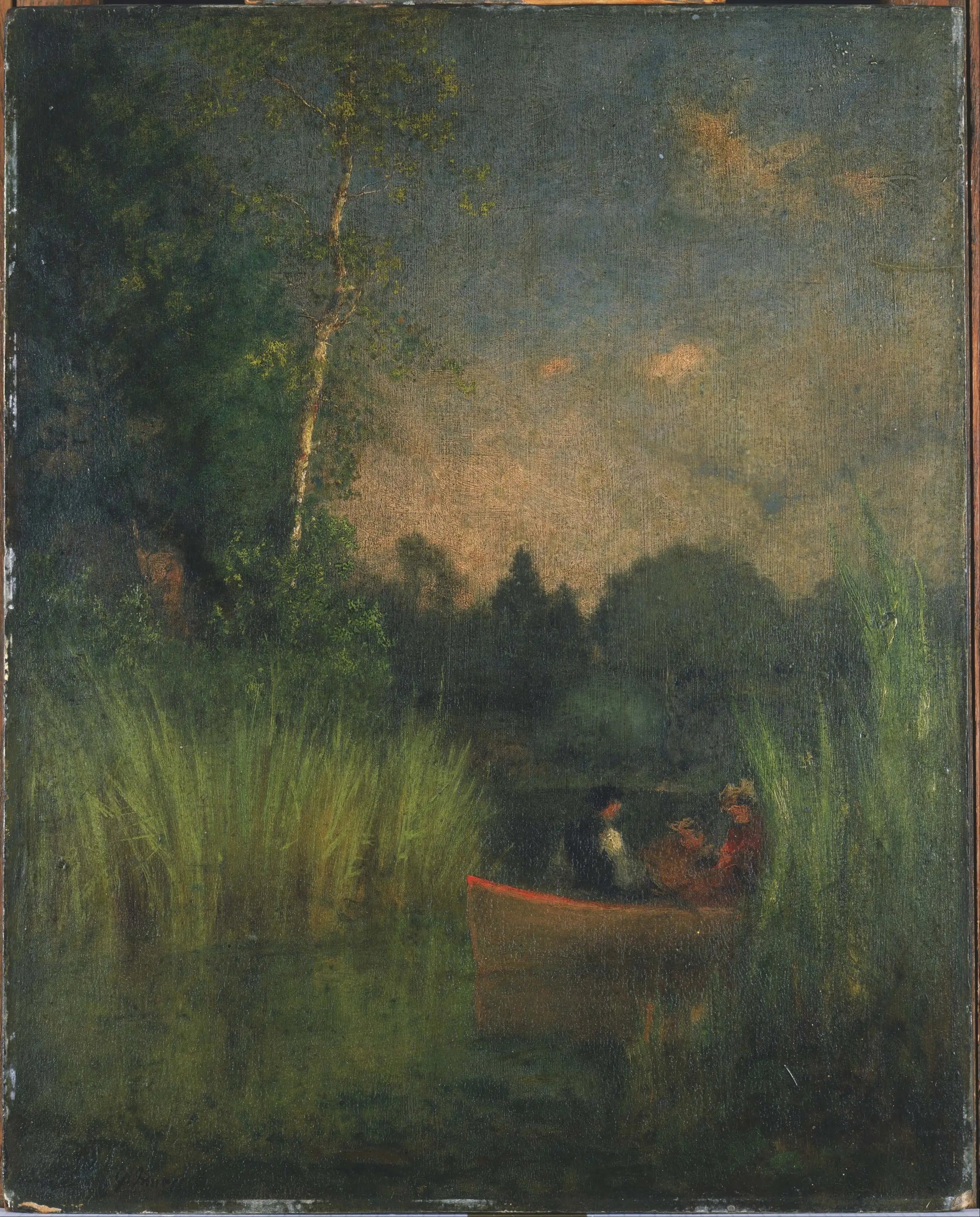 Crépuscule dans les joncs (baie d'Alexandrie) - George Inness image 1 copie peinte à la main à l’huile