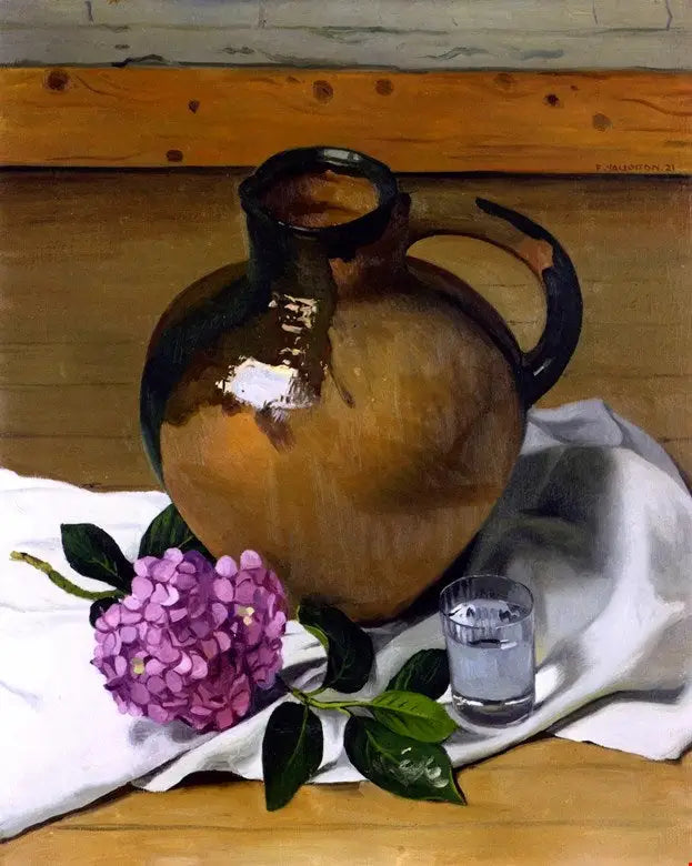물받이와 수국 - 펠릭스 발로통

Source:
Cruche et hortensia - Félix Vallotton