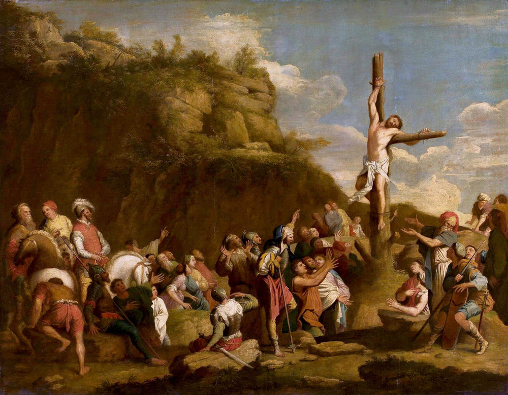 Crucifixion de Polyclète. - Salvator Rosa image 1 copie de tableau peinte à la main