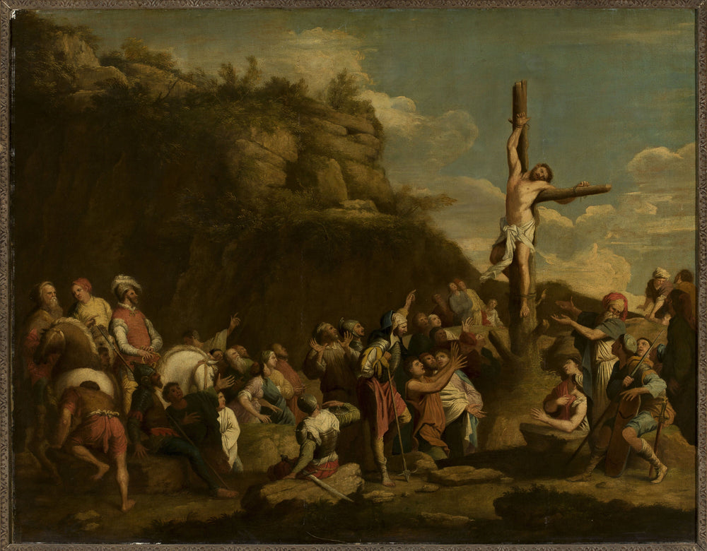 Crucifixion de Polyclète. - Salvator Rosa image 1 tableau peint à l’huile sur toile