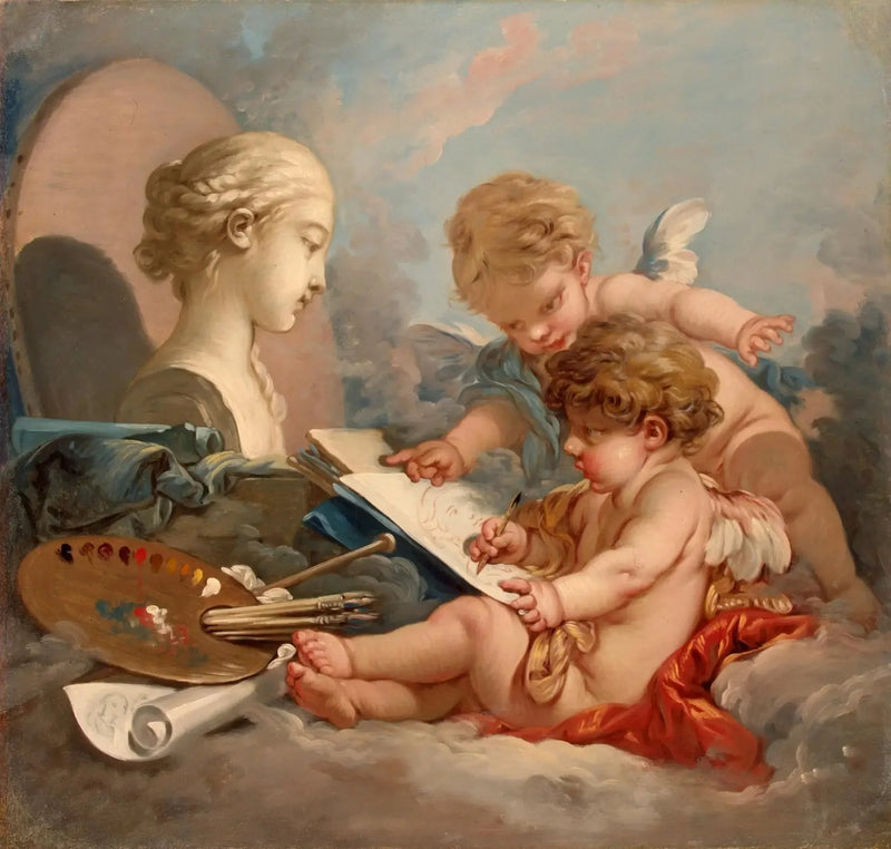 큐피드. 그림의 은유 - 프랑수아 부셰

Source:
Cupidons. Allégorie de la peinture - François Boucher