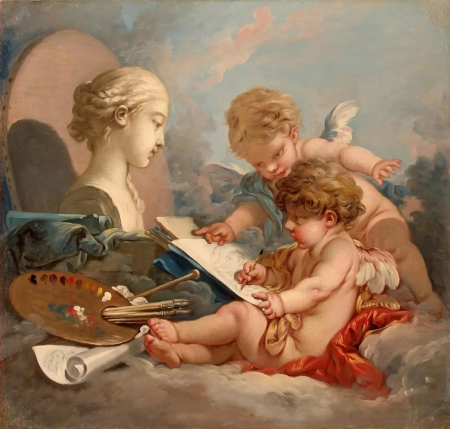 큐피드. 그림의 은유 - 프랑수아 부셰

Source:
Cupidons. Allégorie de la peinture - François Boucher