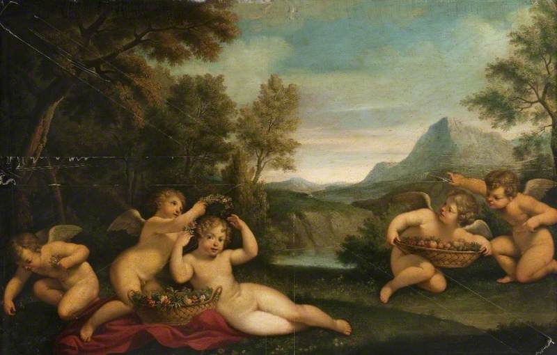 Cupidons en action - Francesco Albani image 1 copie peinte à la main à l’huile