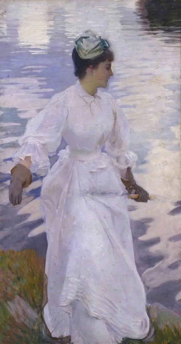 Dame Pêcheuse - Mme Ormond - John Singer Sargent image 1 copie peinte à la main à l’huile